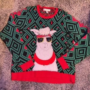 LLAMA Ugly Christmas Sweater